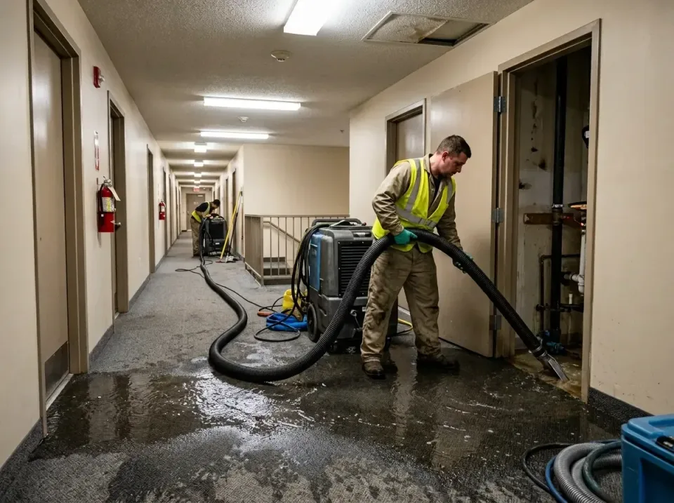 multi-unit-apartment-hallway-f-005 — frequently asked questions, Emergency Burst Pipe Water Extraction & Removal in Winnfiel…